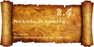Markschejd Gemella névjegykártya